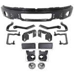 Replacement 15-Piece Kit, Front Bumper, Powdercoated Black, Includes (1) Bumper, (8) Bumper Bracket, (2) Bumper Trim, (2) Fog Light, and (2) Fog Light Bracket - Image 32