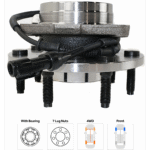 TrueDrive 2-Wheel Set Front Suspension Kit with Wheel Hubs, Control Arms, Idler Arm, Pitman Arm, Ball Joints, Tie Rod Ends, Sway Bar Links and Tie Rod Adjusting Sleeve, 7 Lugs, 4WD, 4-Wheel ABS - Image 23