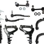 TrueDrive 12-Piece Kit Front, Driver and Passenger Side, Upper and Lower Control Arms, Includes (2) Ball Joint, (4) Control Arm, (2) Loaded Strut, (2) Sway Bar Link, and (2) Tie Rod End