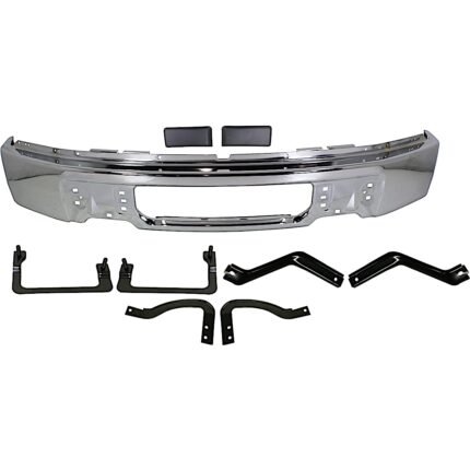 Replacement 9-Piece Kit, Bumper, Chrome, Includes (1) Bumper, (6) Bumper Bracket, and (2) Bumper Trim