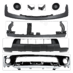 Replacement 8-Piece Kit, Front Bumper, For Models With Off Road Package, Chrome, Includes (1) Bumper, (2) Bumper Bracket, (1) Bumper Retainer, (1) Bumper Trim, (2) Fog Light Cover, and (1) Valance