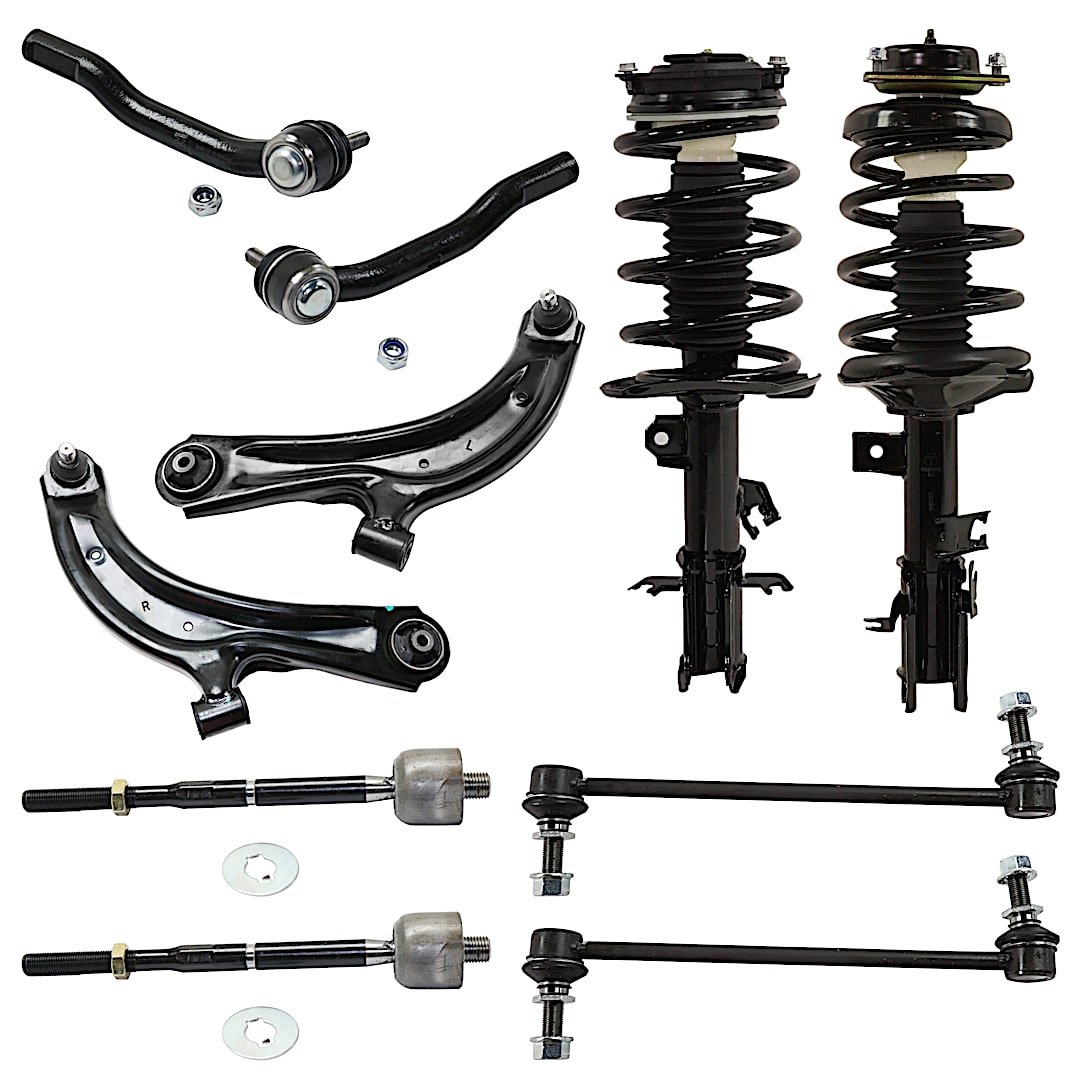 kit-072924-c982_1.jpg TrueDrive 10-Piece Kit Front, Driver and Passenger Side Suspension Kit, Includes (2) Control Arm, (2) Loaded Strut, (2) Sway Bar Link, and (4) Tie Rod End - Image 1