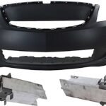 Replacement 3-Piece Kit, Front Primed Bumper Cover, Includes (2) Bumper Bracket and (1) Bumper Cover