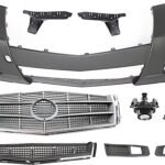 Replacement 9-Piece Kit Front Bumper Grille, Gray, Exc. V Model, Includes (2) Bumper Bracket, (1) Bumper Cover, (1) Bumper Grille, (2) Fog Light, (2) Fog Light Trim, and (1) Grille