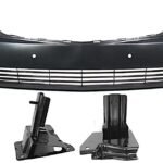 Replacement 3-Piece Kit, Front Primed Bumper Cover, Includes (2) Bumper Bracket and (1) Bumper Cover