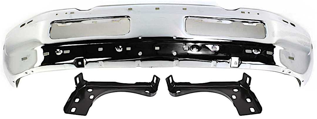 kit-080817-141_1.jpg Replacement 3-Piece Kit, Front Bumper, Chrome, Includes (1) Bumper and (2) Bumper Bracket - Image 1