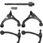 TrueDrive 8-Piece Kit Front, Driver and Passenger Side, Upper and Lower Control Arm Kit, Includes (4) Control Arm and (4) Tie Rod End
