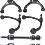 TrueDrive 6-Piece Kit Front, Driver and Passenger Side, Upper and Lower Control Arm Kit, Includes (4) Control Arm and (2) Sway Bar Link