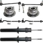 TrueDrive 10-Piece Kit Front, Driver and Passenger Side Suspension with Strut, Sway Bar Link, Tie Rod Assembly, and Wheel Hub