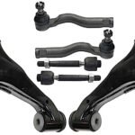 TrueDrive 6-Piece Kit Front, Driver and Passenger Side, Lower Control Arm Kit, Includes (2) Control Arm and (4) Tie Rod End