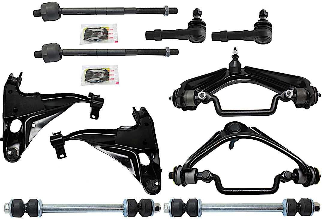 kit-081717-04_1.jpg TrueDrive 10-Piece Kit Front, Driver and Passenger Side, Upper and Lower Control Arm Kit, Includes (4) Control Arm, (2) Sway Bar Link, and (4) Tie Rod End - Image 1