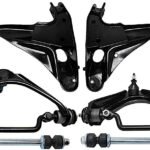 TrueDrive 6-Piece Kit Front, Driver and Passenger Side, Upper and Lower Control Arm Kit, Includes (4) Control Arm and (2) Sway Bar Link