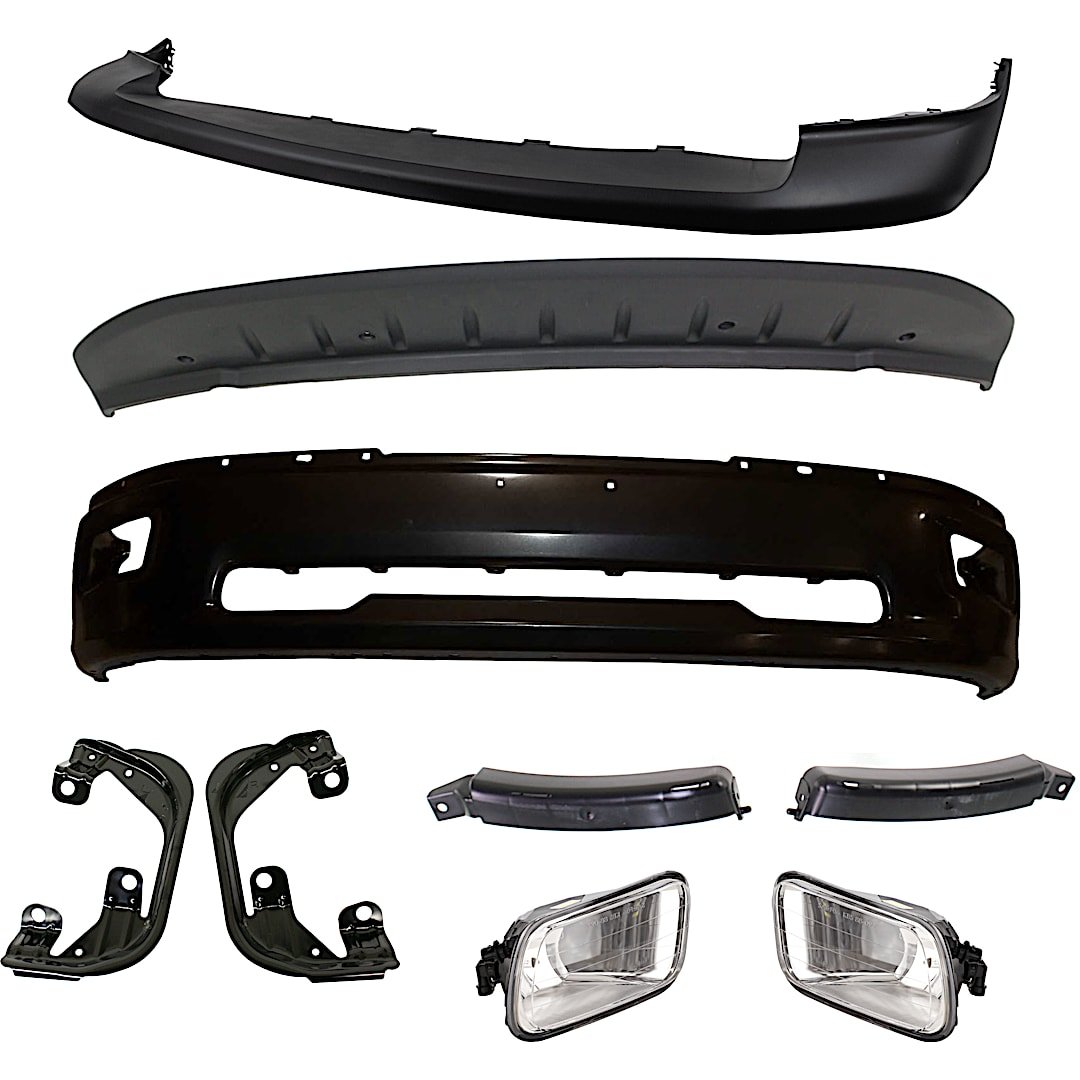 kit-082224-c517_1.jpg Replacement 9-Piece Kit, Bumper, For Models Without Sport Package, Paint to Match, Includes (1) Bumper, (2) Bumper Bracket, (1) Bumper Cover, (2) Fog Light, (2) Fog Light Bracket, and (1) Valance - Image 1