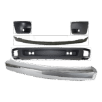 Replacement 5-Piece Kit, Front Bumper, Chrome, Includes (1) Bumper, (2) Bumper End, and (2) Valance