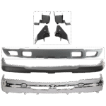 Replacement 7-Piece Kit, Bumper, Chrome, Includes (1) Bumper, (4) Bumper Bracket, (1) Bumper Cover, and (1) Valance