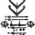 TrueDrive 10-Piece Kit Front, Driver and Passenger Side, Upper Control Arm Kit, Includes (2) Control Arm, (2) Sway Bar Link, (4) Tie Rod End, and (2) Wheel Hub