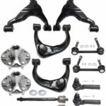 TrueDrive 12-Piece Kit Front, Driver and Passenger Side, Upper and Lower Control Arm Kit, Includes (4) Control Arm, (2) Sway Bar Link, (4) Tie Rod End, and (2) Wheel Hub