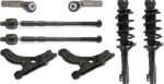 TrueDrive 8-Piece Kit Front, Driver and Passenger Side, Lower Control Arms with Loaded Struts and Tie Rod Ends