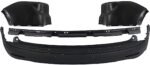 Replacement 4-Piece Kit, Rear Textured Bumper Cover, Includes (1) Bumper Cover, (1) Bumper Cover Support, and (2) Bumper End
