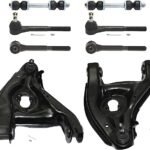 TrueDrive 8-Piece Kit Front, Driver and Passenger Side, Lower Control Arm Kit, Includes (2) Control Arm, (2) Sway Bar Link, and (4) Tie Rod End