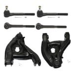TrueDrive 6-Piece Kit Front, Driver and Passenger Side, Lower Control Arm Kit, Includes (2) Control Arm and (4) Tie Rod End