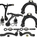 TrueDrive 10-Piece Kit Front, Driver and Passenger Side, Upper and Lower Control Arm Kit, Includes (2) Ball Joint, (4) Control Arm, and (4) Tie Rod End