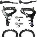 TrueDrive 8-Piece Kit Front, Driver and Passenger Side, Upper and Lower Control Arm Kit, Includes (4) Control Arm and (4) Tie Rod End