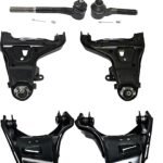 TrueDrive 8-Piece Kit Front, Driver and Passenger Side, Upper and Lower Control Arm Kit, Includes (4) Control Arm and (4) Tie Rod End