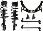 TrueDrive 8-Piece Kit Front, Driver and Passenger Side, Lower Control Arms, Front Wheel Drive, with Ball Joints, Loaded Struts, and Sway Bar Links, with Standard Design, with 7 Passenger