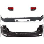 Replacement 4-Piece Kit Rear, Upper and Lower Upper - Primed, Lower - Textured Bumper Cover, Includes (2) Bumper Cover and (2) Tail Light