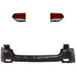 Replacement 3-Piece Kit Driver and Passenger Side Halogen Tail Light, With bulb(s), Includes (1) Bumper Cover and (2) Tail Light