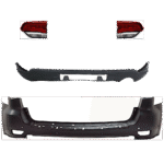 Replacement 4-Piece Kit Driver and Passenger Side, Inner Halogen Tail Light, With bulb(s), Includes (2) Bumper Cover and (2) Tail Light