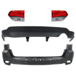 Replacement 4-Piece Kit, Driver and Passenger Side, Inner Halogen Tail Light, With bulb(s), Mounts on Liftgate, OE Replacement, CAPA Certified, Includes (2) Bumper Cover and (2) Tail Light