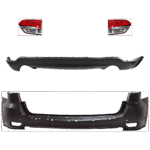 Replacement 4-Piece Kit Driver and Passenger Side, Inner Halogen Tail Light, With bulb(s), Includes (2) Bumper Cover and (2) Tail Light