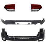 Replacement 4-Piece Kit Driver and Passenger Side, Inner Halogen Tail Light, With bulb(s), Includes (2) Bumper Cover and (2) Tail Light