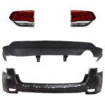 Replacement 4-Piece Kit Driver and Passenger Side, Inner Halogen Tail Light, With bulb(s), Includes (2) Bumper Cover and (2) Tail Light