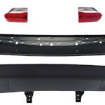 Replacement 4-Piece Kit Driver and Passenger Side, Inner Halogen Tail Light, With bulb(s), Includes (2) Bumper Cover and (2) Tail Light