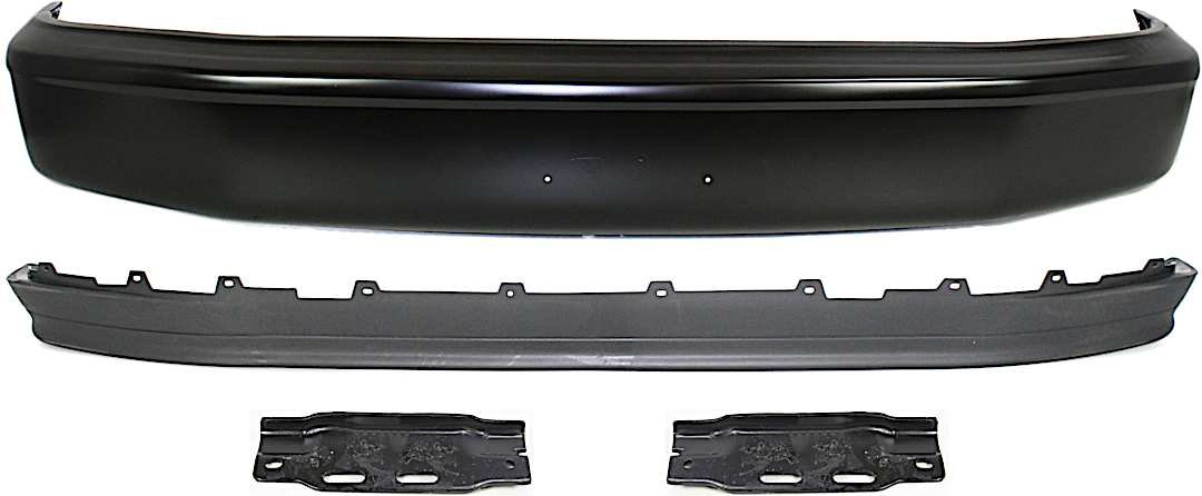 kit-100217-08_1.jpg Replacement 4-Piece Kit, Front Bumper, Painted Black, Includes (1) Bumper, (2) Bumper Bracket, and (1) Valance - Image 1