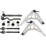 TrueDrive 8-Piece Kit Front, Driver and Passenger Side, Lower Control Arm Kit, Includes (2) Control Arm, (1) Control Arm Bushing, and (4) Tie Rod End