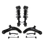 TrueDrive 8-Piece Kit Front, Driver and Passenger Side, Lower Control Arm Kit, Includes (2) Control Arm, (2) Loaded Strut, (2) Sway Bar Link, and (2) Tie Rod End