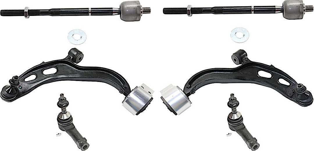 kit-101018-04_1.jpg TrueDrive 6-Piece Kit Front, Driver and Passenger Side, Lower Control Arms with Tie Rod Ends - Image 1