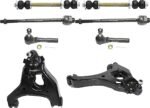 TrueDrive 8-Piece Kit Front, Driver and Passenger Side Control Arm, Rear Wheel Drive, Rack Steering Type, For Models With Front Coil Spring, Heavy Duty Design, includes Sway Bar Links and Tie Rod Ends
