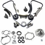 DriveMotive 3-Piece Kit Timing Chain with Timing Cover Gasket and Water Pump, 6 Cylinder, Dual Overhead Camshaft (DOHC)