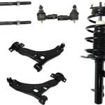 TrueDrive 10-Piece Kit Front, Driver and Passenger Side Control Arm Kit, Includes (2) Control Arm, (2) Loaded Strut, (2) Sway Bar Link, and (4) Tie Rod End