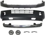 Replacement 7-Piece Kit, Front, Upper and Lower Upper - Primed, Lower - Textured Bumper Cover, Includes (2) Bumper Bracket, (2) Bumper Cover, (1) Bumper Reinforcement, and (2) Fog Light