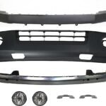 Replacement 7-Piece Kit, Front, Upper and Lower Upper - Primed, Lower - Textured Bumper Cover, Includes (2) Bumper Bracket, (2) Bumper Cover, (1) Bumper Reinforcement, and (2) Fog Light