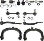 TrueDrive 12-Piece Kit Front, Driver and Passenger Side, Upper Control Arm Kit, Includes (4) Ball Joint, (2) Control Arm, (2) Sway Bar Link, and (4) Tie Rod End