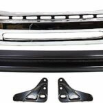 Replacement 4-Piece Kit, Front, Lower Bumper, Chrome, Includes (1) Bumper, (2) Bumper Bracket, and (1) Bumper Reinforcement