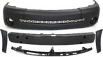 Replacement 5-Piece Kit, Front Primed Bumper Cover, Standard Cab Pickup (Regular Cab), For Models With Plastic Bumper, Includes (1) Bumper Cover, (2) Bumper End, (1) Bumper Reinforcement, and (1) Bumper Retainer