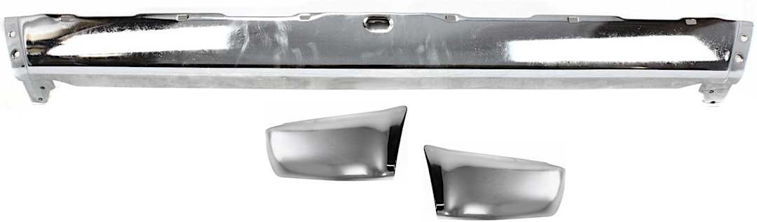 kit-110916-46_1.jpg Replacement 3-Piece Kit, Step Bumper, Chrome, Face Bar Only; With pad provision, Without mounting bracket(s), Includes (2) Bumper End and (1) Step Bumper - Image 1